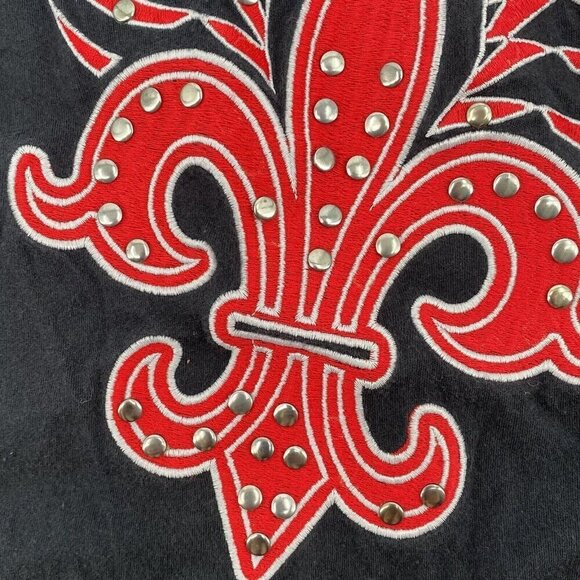 Rock & Roll Cowgirl Size Small Dress Black Red Embroidered Y2K Punk Grunge Retro - Picture 7 of 12